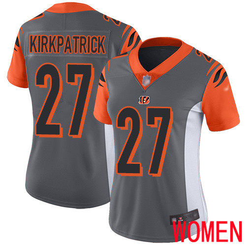 Cincinnati Bengals Limited Silver Women Dre Kirkpatrick Jersey NFL Footballl #27 Inverted Legend->women nfl jersey->Women Jersey